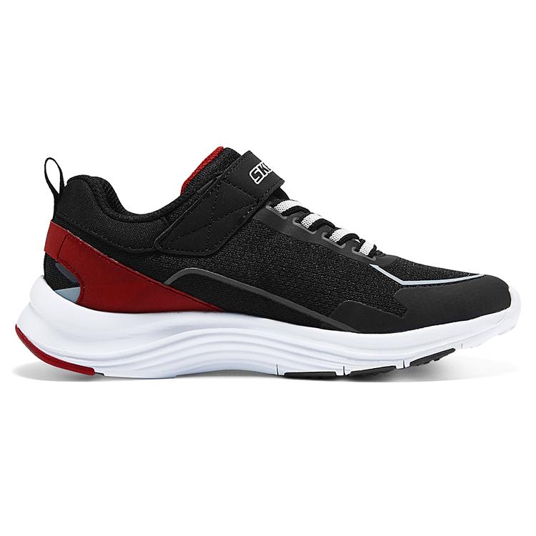 Skechers Comfortable Versatile Trendy Outdoor Low-Top Running Shoes Kids sneakers Black Red 405274L-BKRD