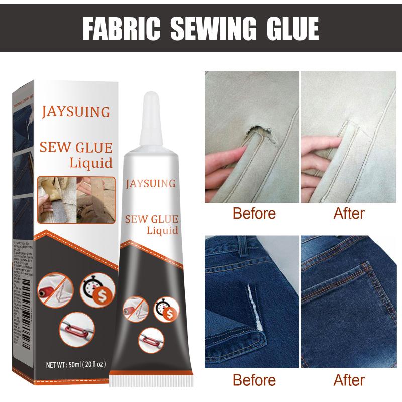 50Ml Sew Glue Fabric Leather Fast Drying Glue Ultra-Stick Sew Glue Kit Secure Liquid Sewing Supplies Universal Glue