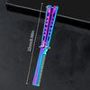 Foldable Practice Training Butterfly Comb Stainless Steel Beard Moustache Brushe Salon Hairdressing Styling Tool