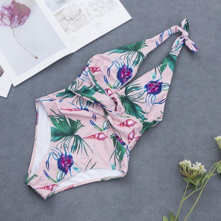 

WTEMPO брендовый сексуальный пляжный купальник, цельный купальник с цифровой печатью, бикини XL