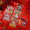 6pcs Traditional God of Wealth Red Envelope Cartoon Lucky Money Bags Money Packet  New Year Gifts
