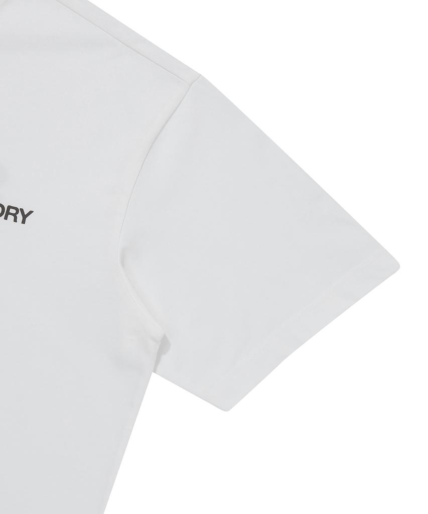 Syupeodeulai Work Label Graphic Short Sleeve T-Shirt White Sduiscq71Wht