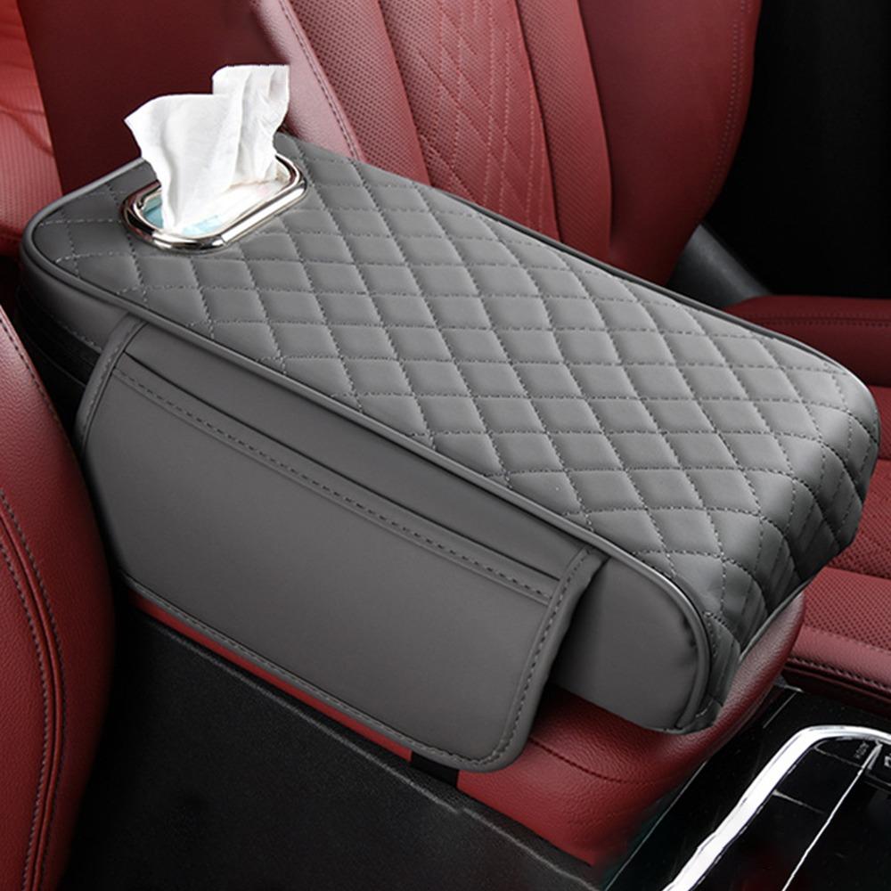 Universal Car Armrest Cover Elbow Rest Arm Rest Protector Mat Car Armrest Pad with Tissue Box  Auto