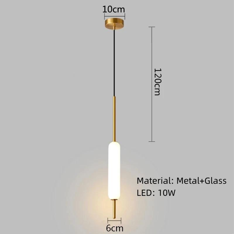 Nordic Creative Restaurant Pendant Lights Metal Glass Single Double Headed Home Decoration Bedroom Bar Corridor Staircase Light
