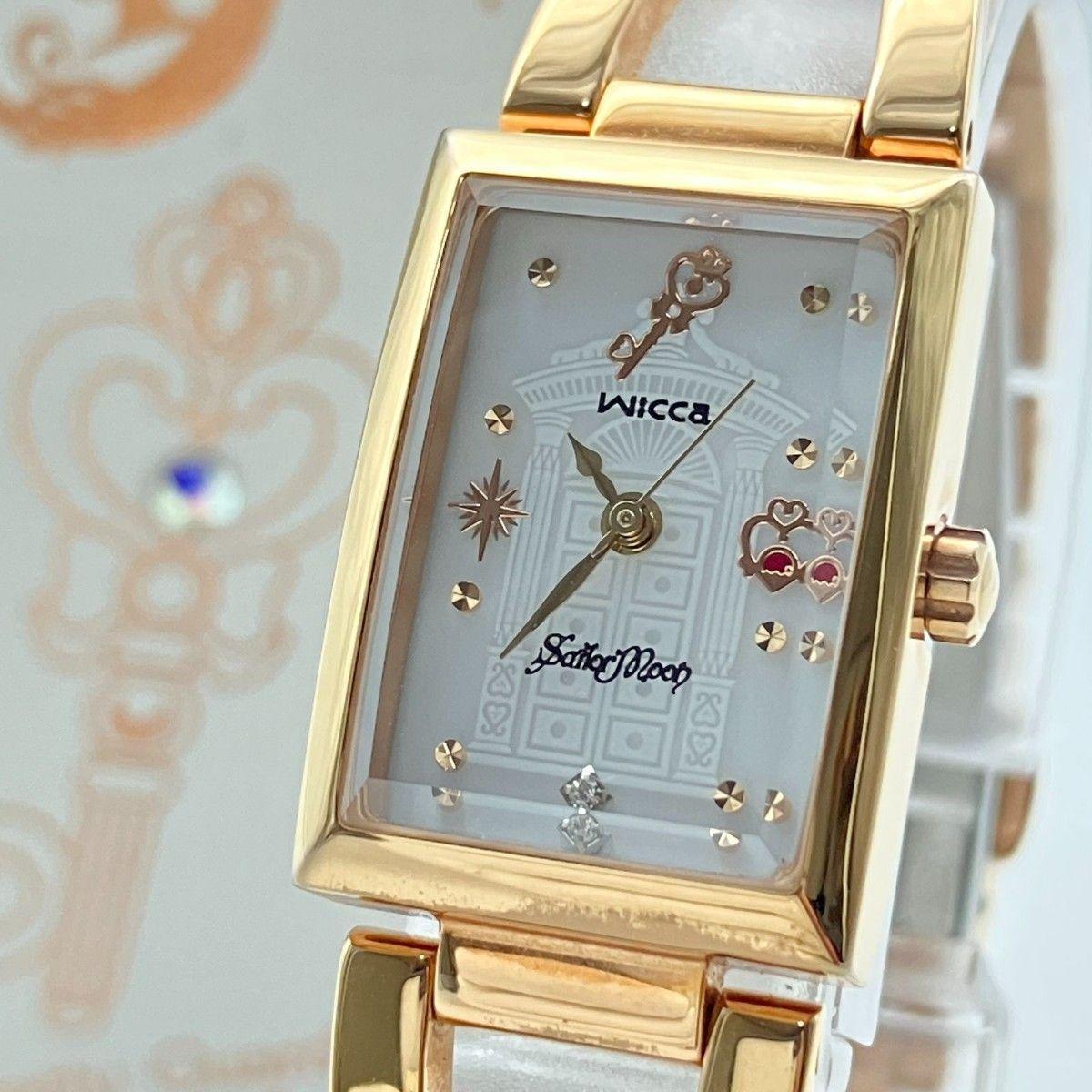 Used [Limited] Citizen Wicca Sailor Moon 25th Anniversary Limited Collaboration Watch Solar Square Gold CITIZEN wicca 2