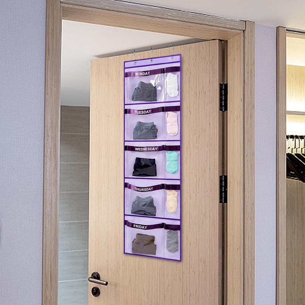 Wall Mounted Storage Bag Holder Door Hanging Pouch Organizer Rack for Wardrobe Home Decoration