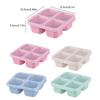 Quadratische Trenn-Bento-Box Wiederverwendbarer 4-Fächer-Lebensmittelbehälter Snack-Nüsse Mit Deckel Weizenstroh-Lunchbox Küchenzubehör