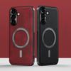Retro Leather Magnetic Phone Cases For Samsung Galaxy S25 Ultra S22 S23FE S24 Plus Metal Camera Protection Shockproof Hard Cover