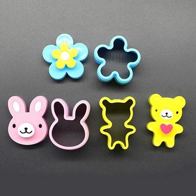 3 Pcs Cute Sandwich Cutters Mini Cookie Cutter Shapes Set For Kids Plastic Bento Cutter Tool Molds Bread Biscuit Embossed Device