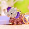 4X Delicate Big Ear Elephant Keyrings Stylish Handbag Charm Decorative Key Rings Modern Bag Charm for Women and Ladies