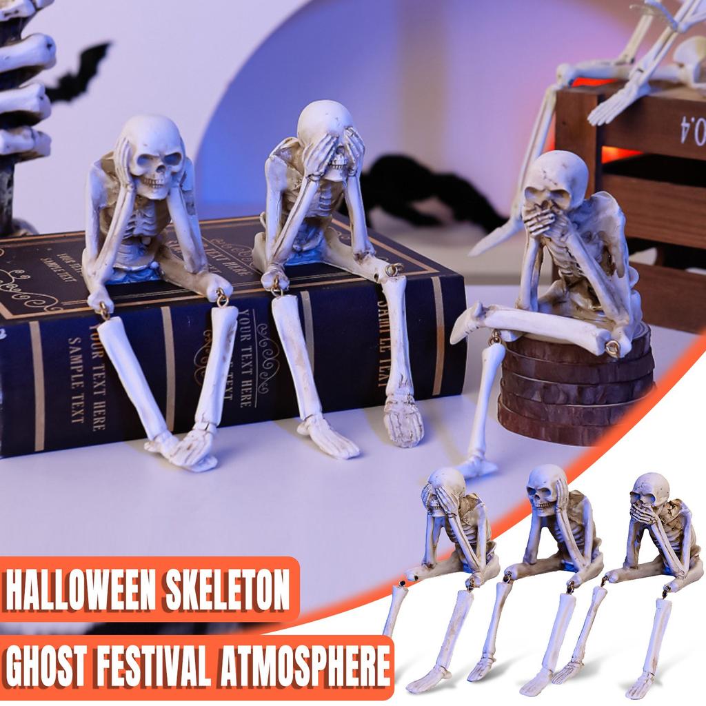 Halloweenská závěsná noha kostry Dekorační potřeby Halloweenské pryskyřičné ozdoby Festivalové rekvizity pro uspořádání scény