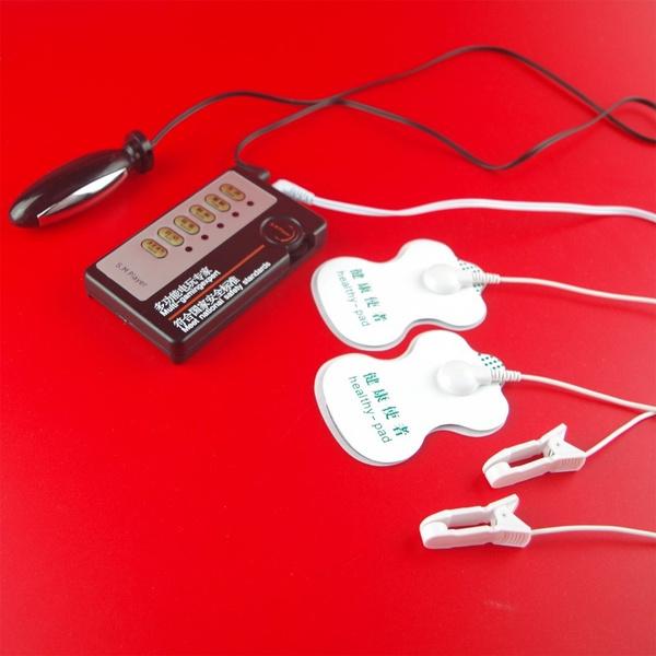 Electric Shock Clips Patch Pads Plug Breast Massage Accessories with Host for Women Men