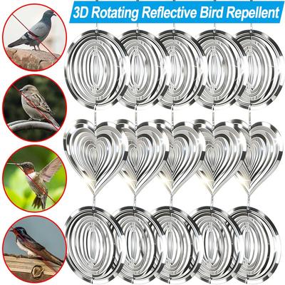 Reflective Hanging Bird Repeller Discs Wind Chime Bird Deterrent for Garden Decorative Birdproofing Reflectors To Keep Bird Away