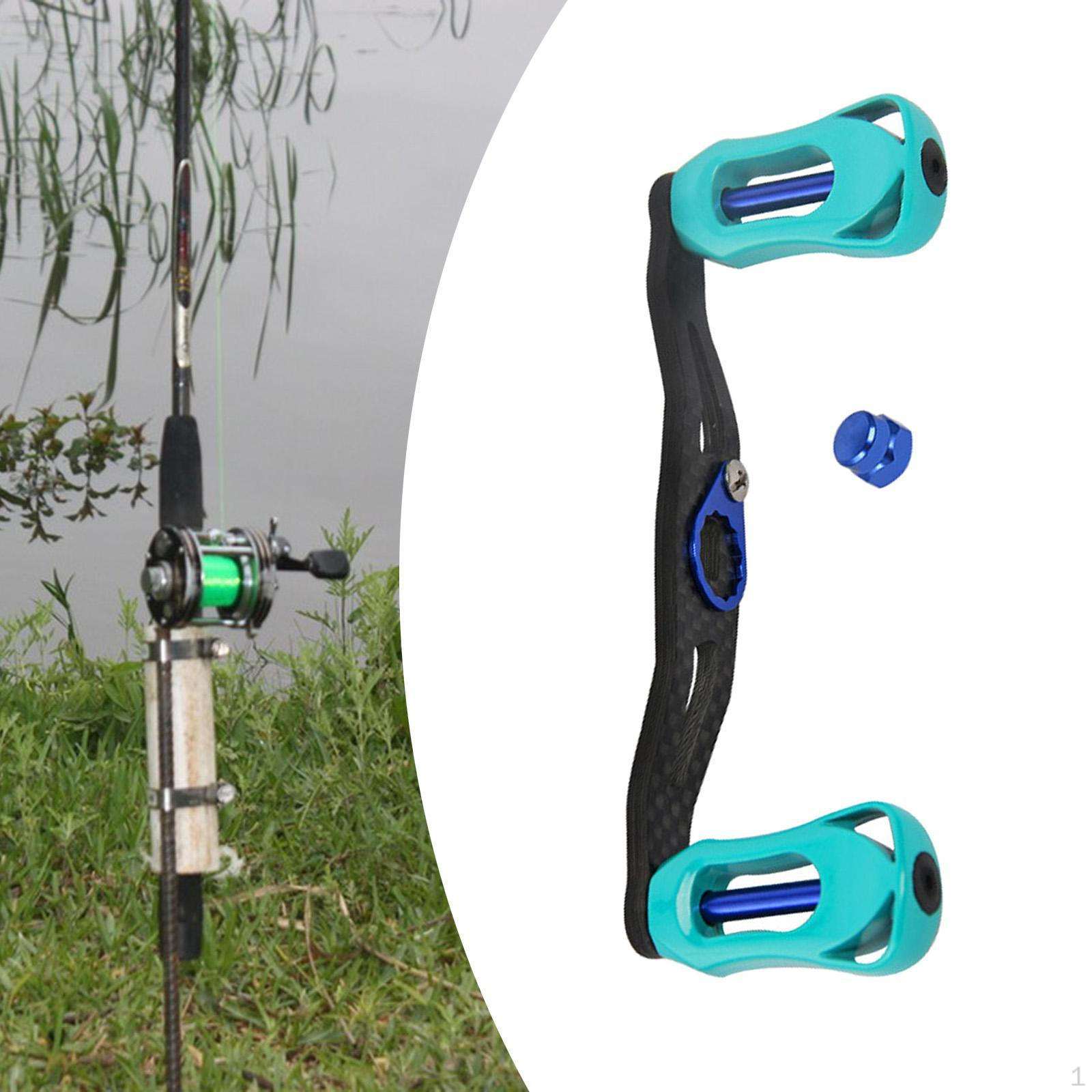 

Bait Reel Handle Rocker Arm Grips Fishing Reels Power Grip Crank Parts Spare Cyan blue