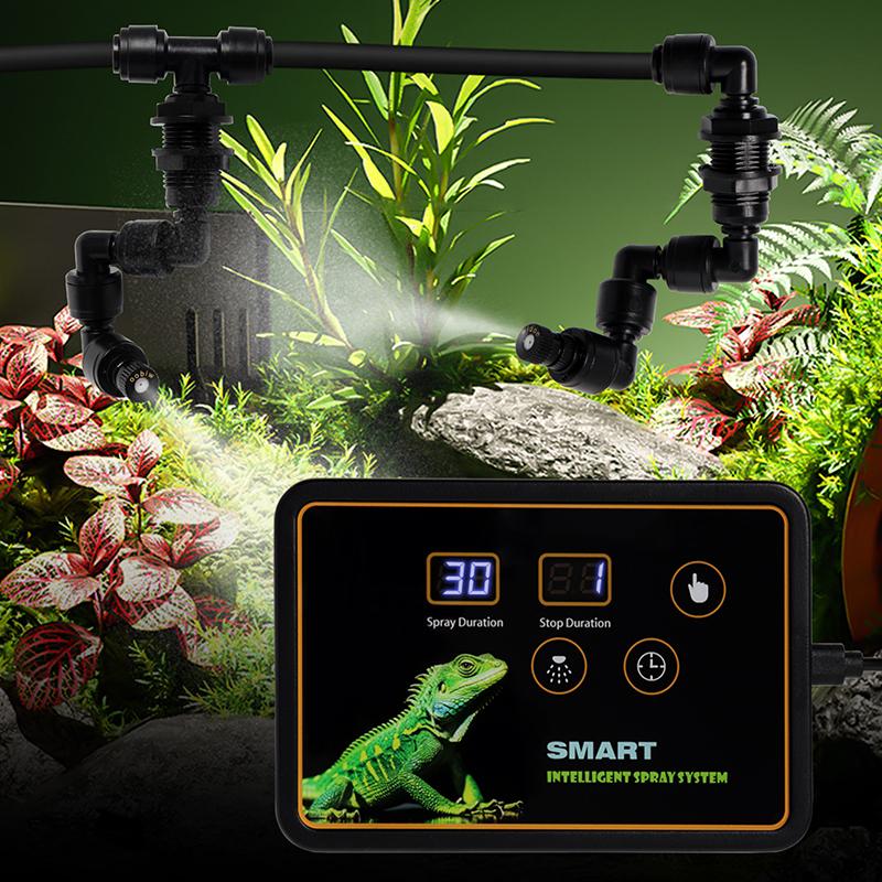 Regenwald Terrarium Zeitschaltuhr Sprühsystem Zerstäubungsset Klettertier Schildkrötenbox Intelligentes Sprühen Hohe Qualität Geräuscharm