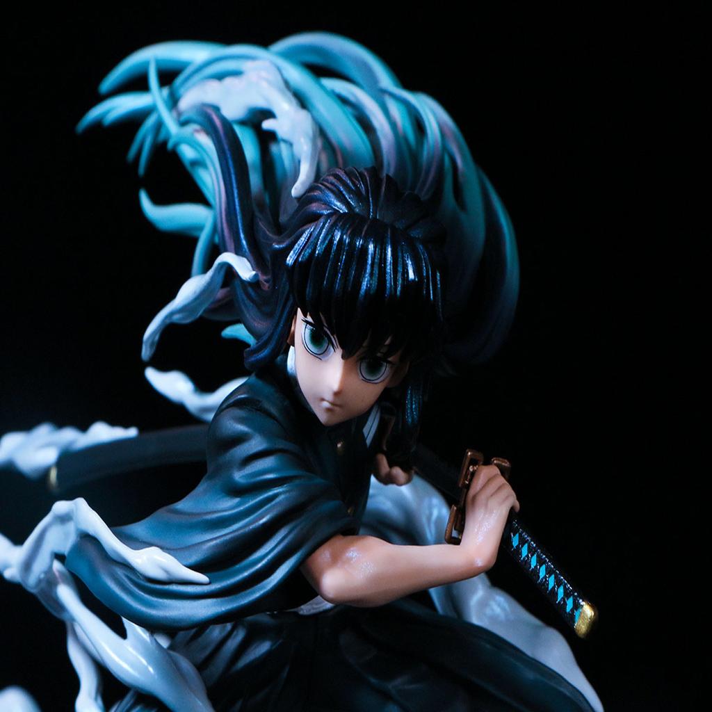 19cm Demon Slayer GK Anime Figure Tokitou Muichirou Battle Model Action Figure Statue Toys Doll Kids Gift