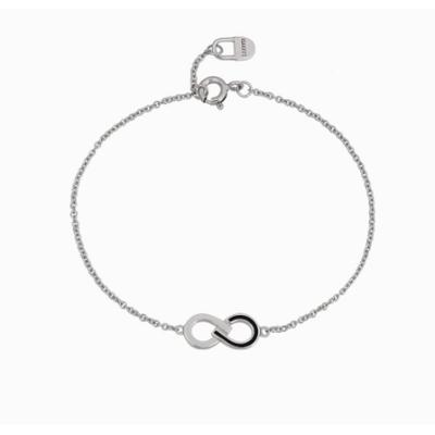 Bracelet Personnalisé Infini Époxy Noir Llbs22201T_S