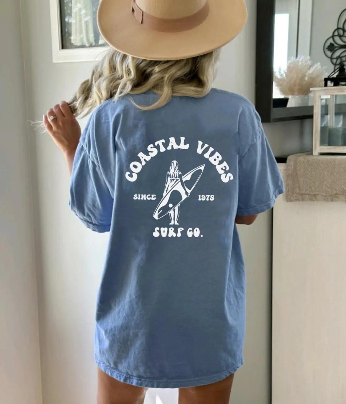 Coastal Vibes – Surfing Summer T-Shirt | Beachy Graphic Tee for Women Unisex T-Shirt S