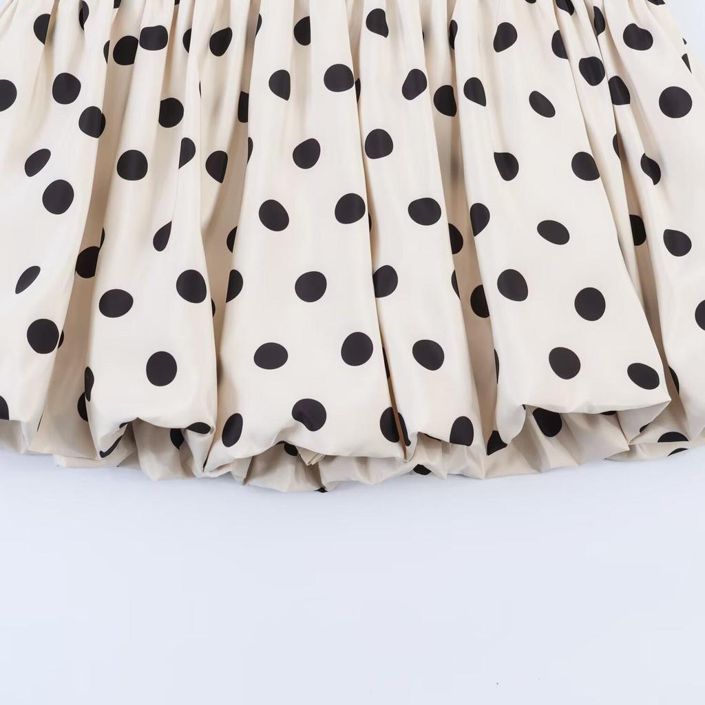 2026 Spring European & American Women's Polka Dot Balloon Skirt Pants