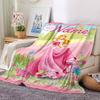 Custom Name Princess Cinderella's Horse flannel Blanket for Super Soft Cute Comfort Blanket for Travel Bedding Couch Sofa Blanket