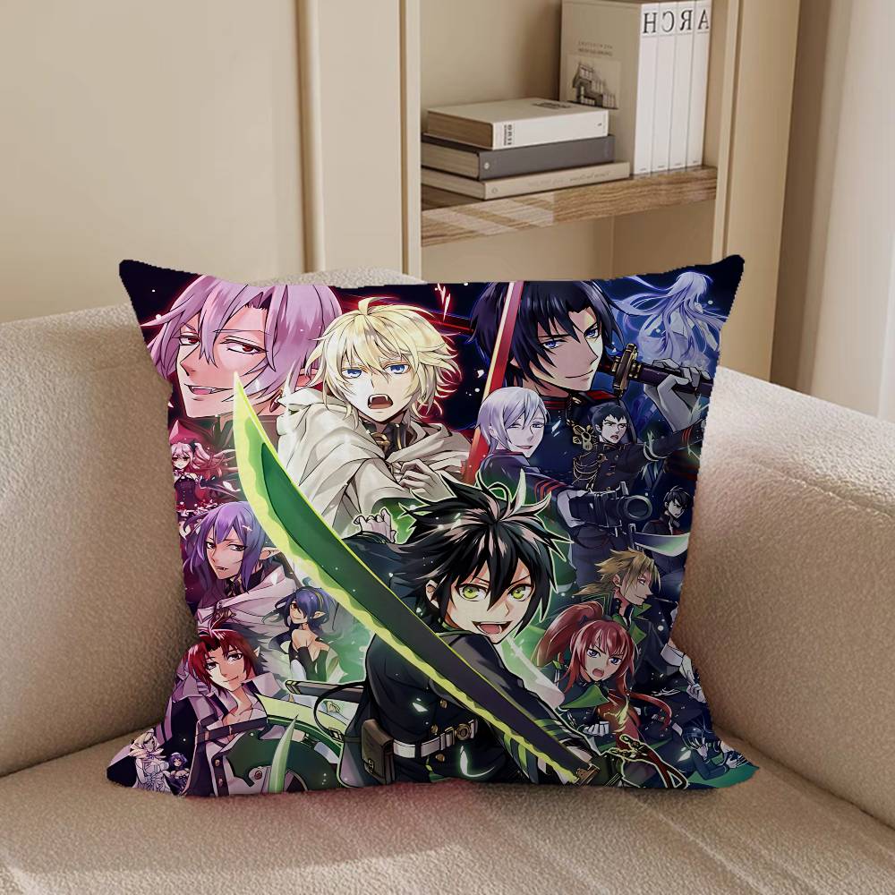 Anime Seraph-of-The-EndS Cushion Cover Decorative Pillow Sofa Home Decor Case Pillow Cases