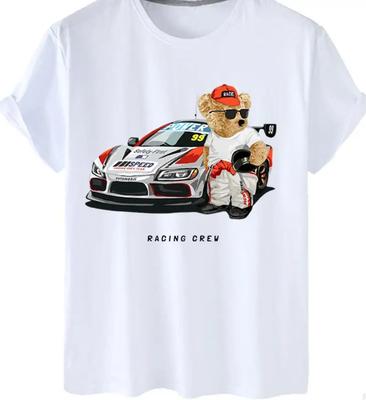 Explosive TAXI Taxi Bear Casual Shortsleeved Tshirt Tide Ins Tops Oversized T Shirt Graphic Tshirts Harajuku Women Clothes
