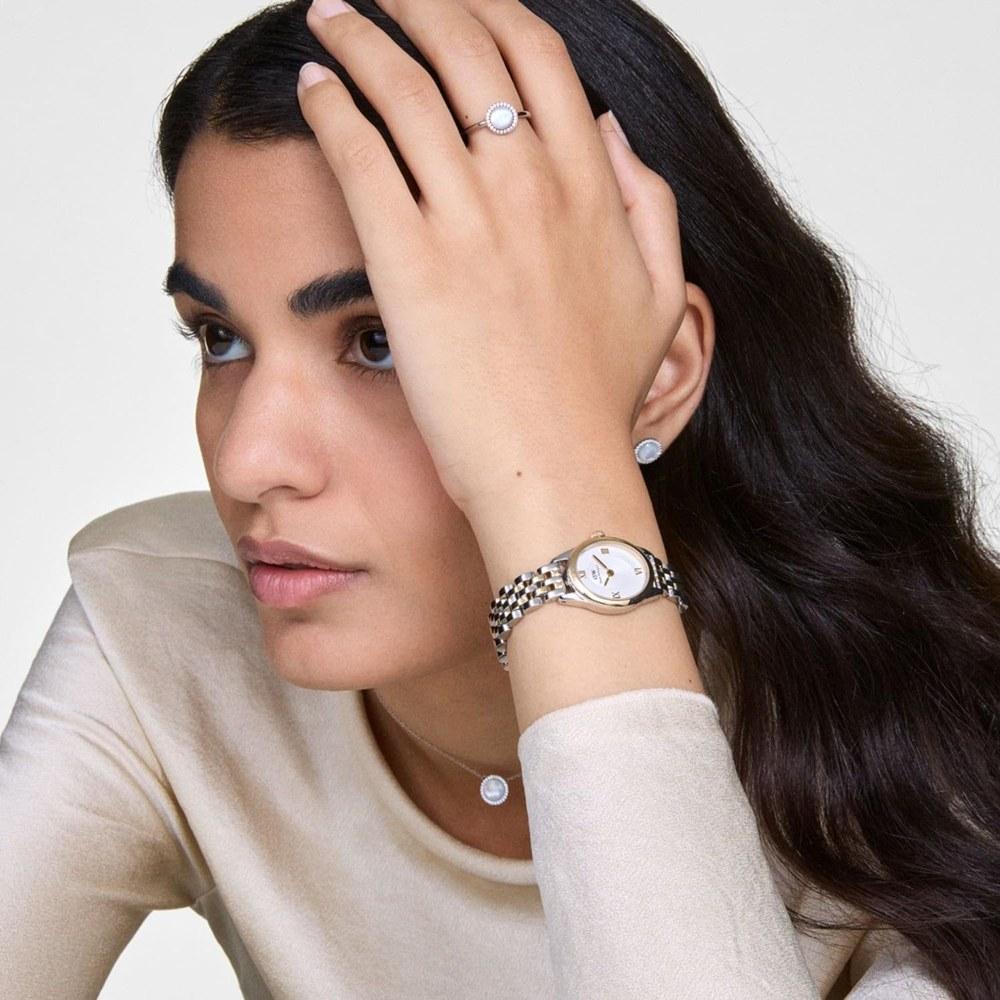 Daniel Wellington Ophelia Mini Ladies' Watch 25.5x22 Beans Link Two-Tone White G S Elegant Fashion Gift for Women 20s 30s Popular Brand