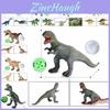 Coleção de Modelos de Brinquedo de Dinossauro Para Crianças Com Efeito Sonoro Figuras Animatrônicas de Gel Macio