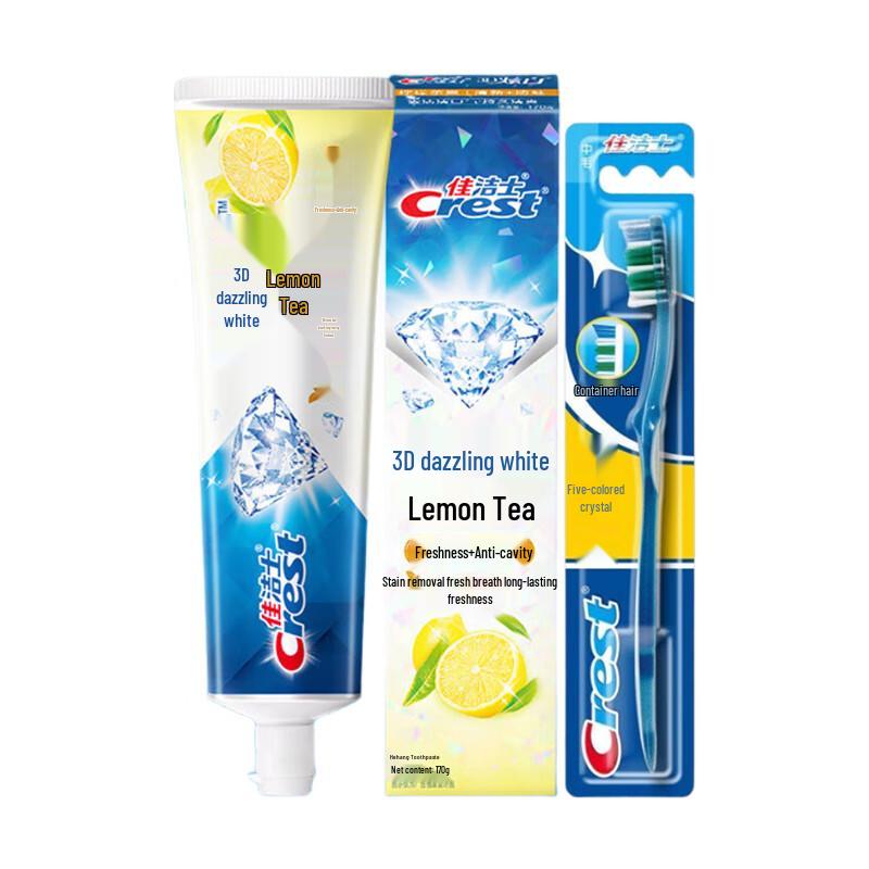 Crest 3D White Lemon Tea Toothpaste & Toothbrush Set