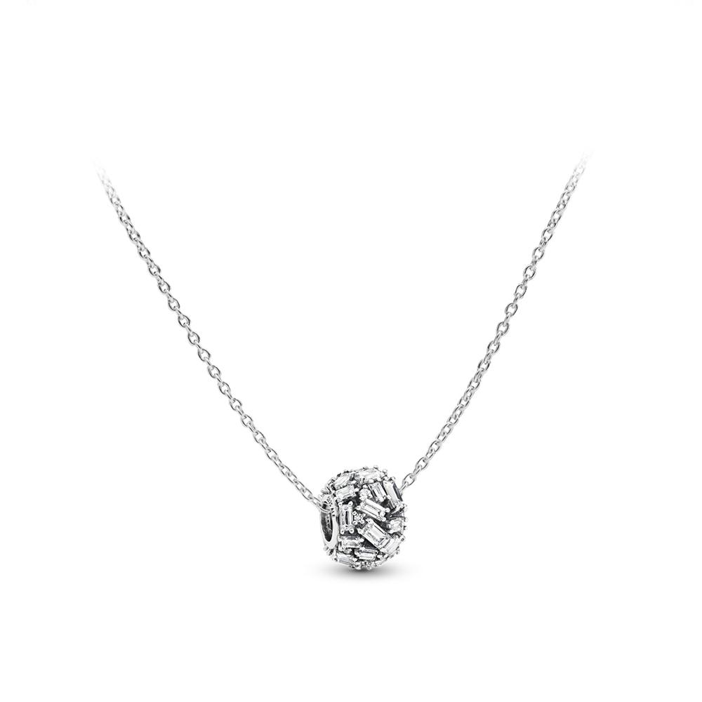 Pandora Frozen Set 925 Silver Necklace Unisex necklace ZT24101512A 45cm,Frozen Set