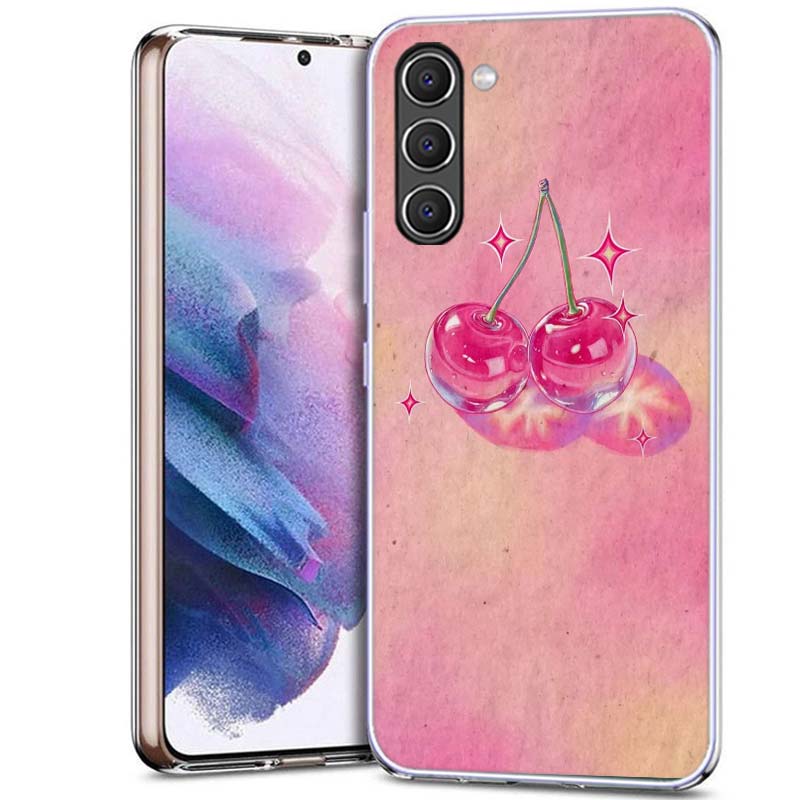 Cherry Bow Phone Case for Samsung A54 A14 A24 A34 A17 A37 A57 A55 A35 A25 A15 A13 A23 A33 A53 A07 A05S A04S A03 A73 Galaxy Note
