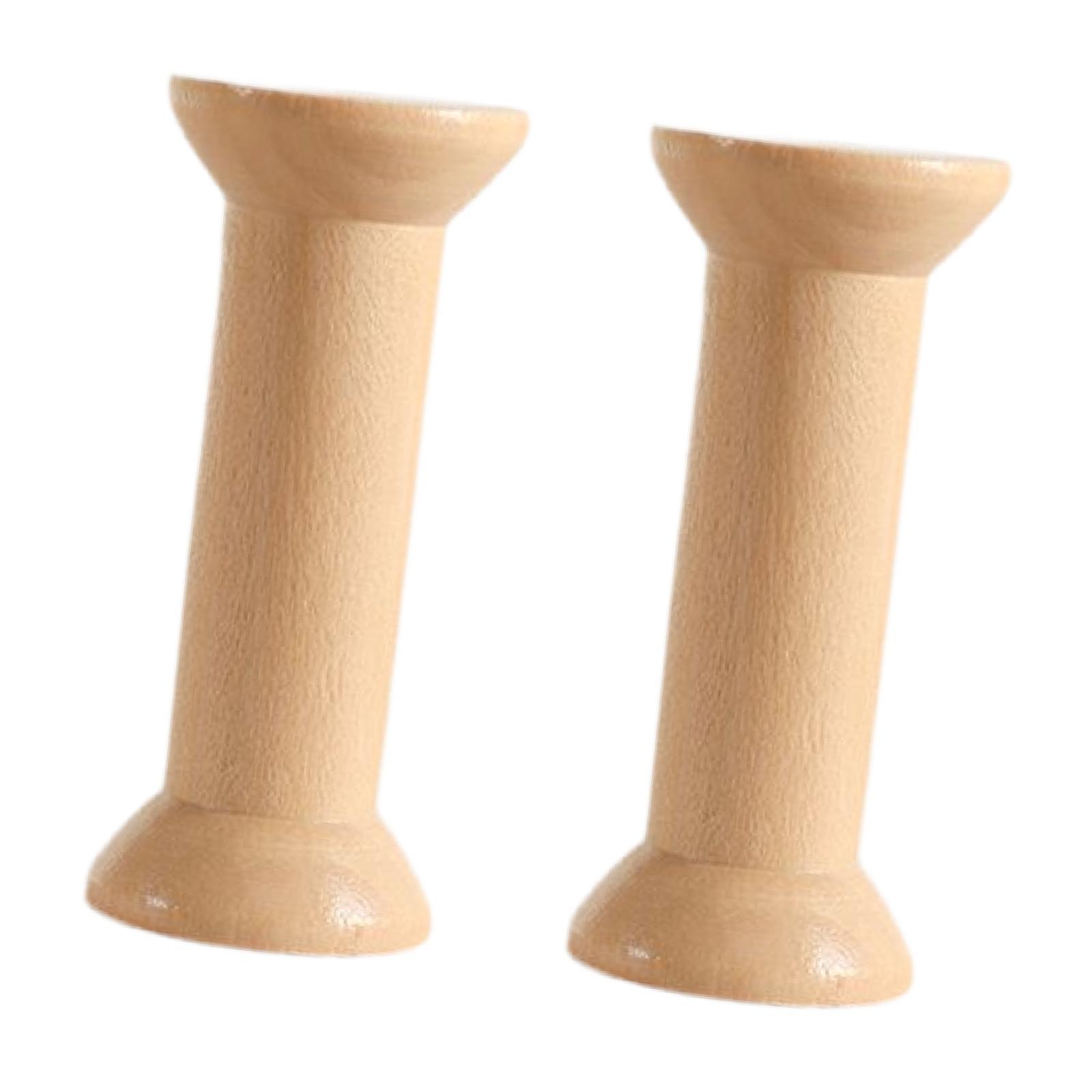 

2x Деревянные катушки Проволока Искусство плетения DIY Упаковка ювелирных изделий Цепи Вышивка 3.1