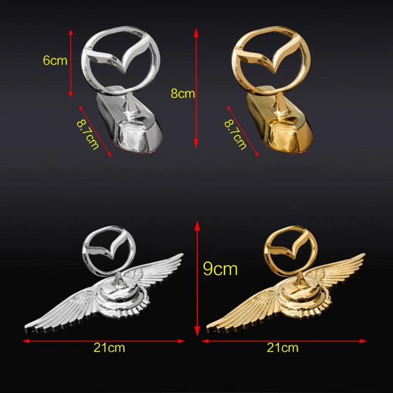 For Mazda 6 2 3 5 CX3 CX5 CX7 CX9 MX3 MX5 RX7 Axela Atenza Protege Car Hood Bonnet Cover 3D Silver Emblem Sticker Decoration