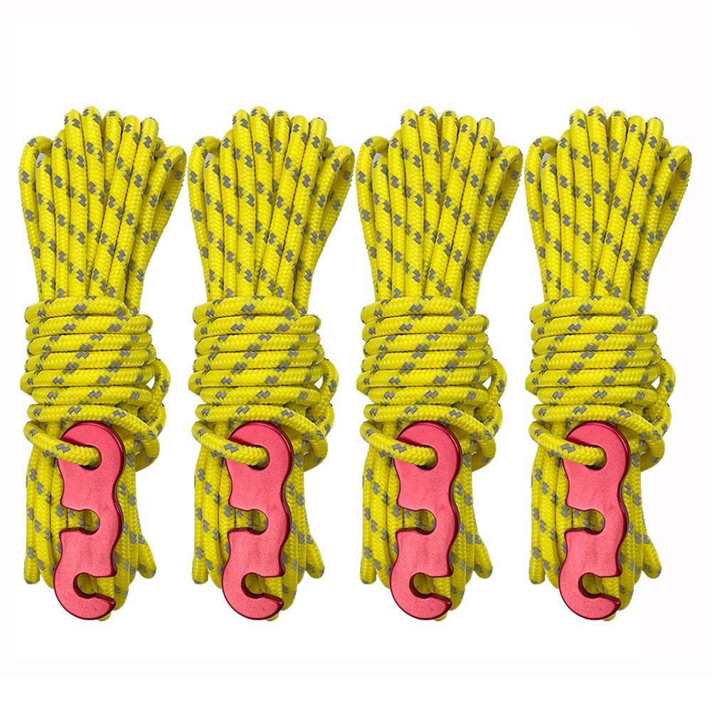 4pcs Multifunction Tent Rope 3.5mm Reflective Wind Rope Tent Accessories For Outdoor Camping Hiking