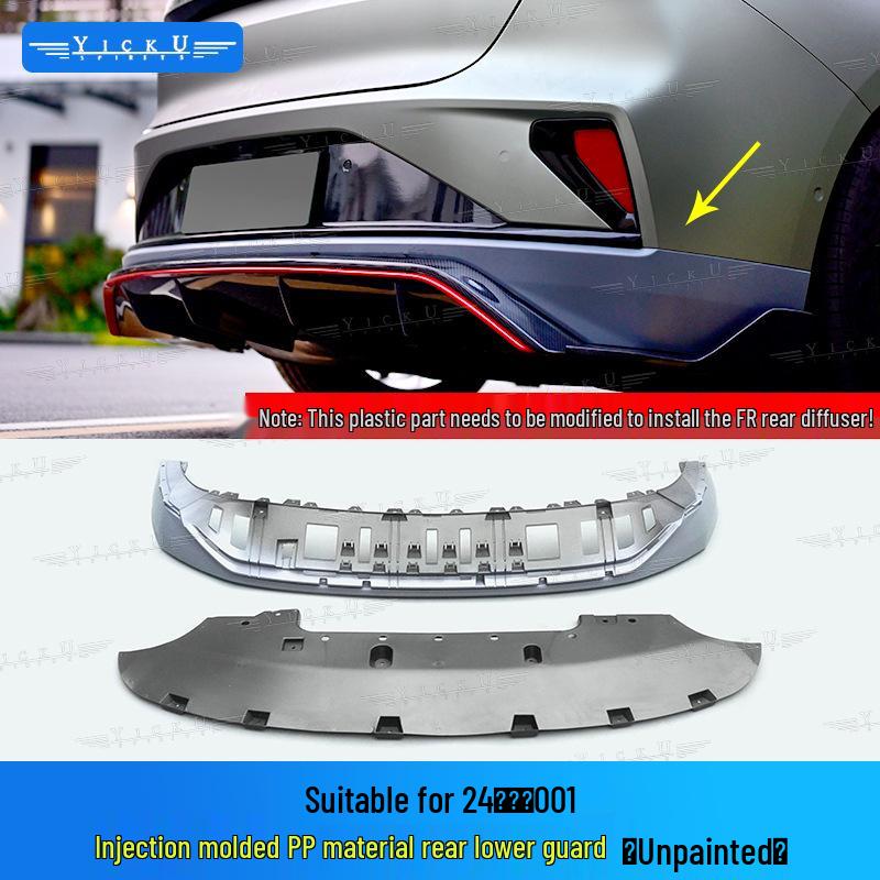Zeekr 001 '24-25 Carbon Fiber Body Kit: Front Lip, Rear Diffuser, Side Skirts, High Tail Wing