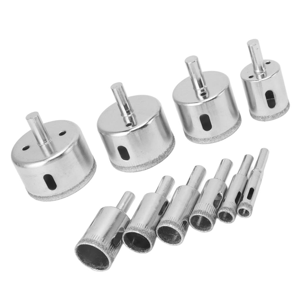 10PCS Diamond Drill Bit Diamond Hole Saw for Glass Tile Ceramic Marble Porcelain Cutting 8 10 14 16