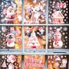 9Pcs/Set Pink Christmas Windows Decals, Christmas Window Stickers Reusable 3D Static Cling Xmas Window Stickers Christmas Window Decorations