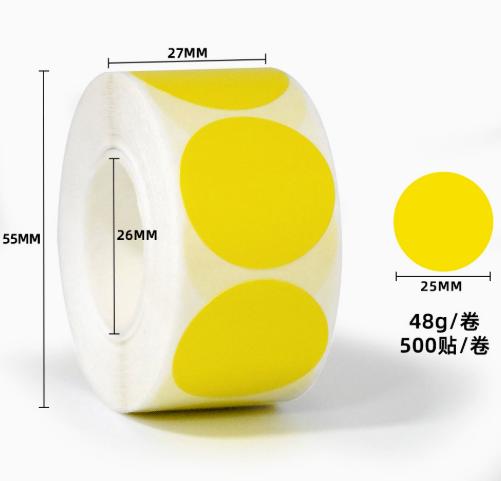 Colored Dot Labels Roll for Round Sealing and Recording
