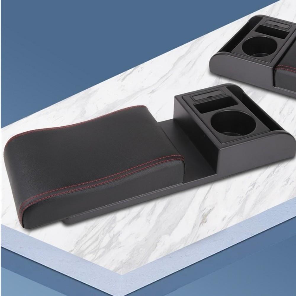 With Cup Holder Car Armrest Box Extender Multi-Functional Storage Box Car Armrest Extender Elbow Support Heightening