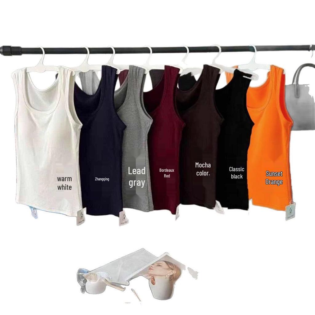 Women's I-Shaped Slim Fit Sports Tank Top with Built-In Cup