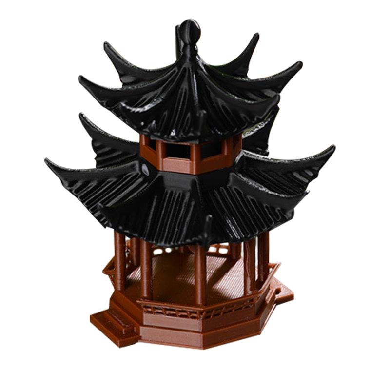 

Pavilion Figurine Statue Garden Decorations Zen Garden Bonsai nament Micro Landscape Desktop nament Gardening Accessories 5.20X4.50X4.50CM