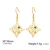 EUEAVAN Witch Knot Drop Earrings Stainless Steel Triskelion Tetragrammaton Pentagram Dangle Earrings Women Amulet Jewelry Gift