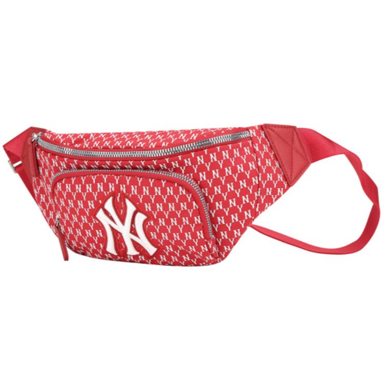 MLB Monogram Collection Polyamide Shoulder Bag, Crossbody Bag, Fanny Pack Regular Unisex Red 32BGC9911-50R