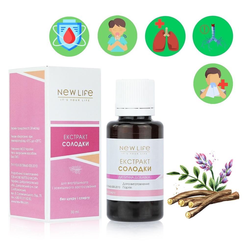 Купить Солодки Корня Экстракт New Life 30 мл Добавка Диетическая | Joom
