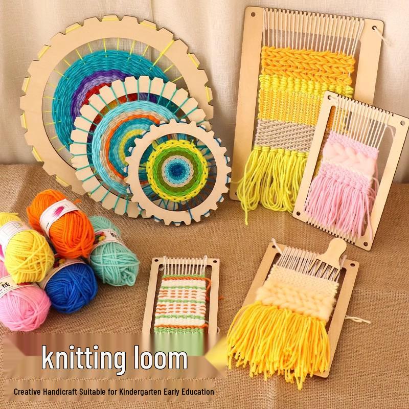 

Senior Kindergarten Weaving Art Kit for Kids - Handmade Wool Knitting Loom Set