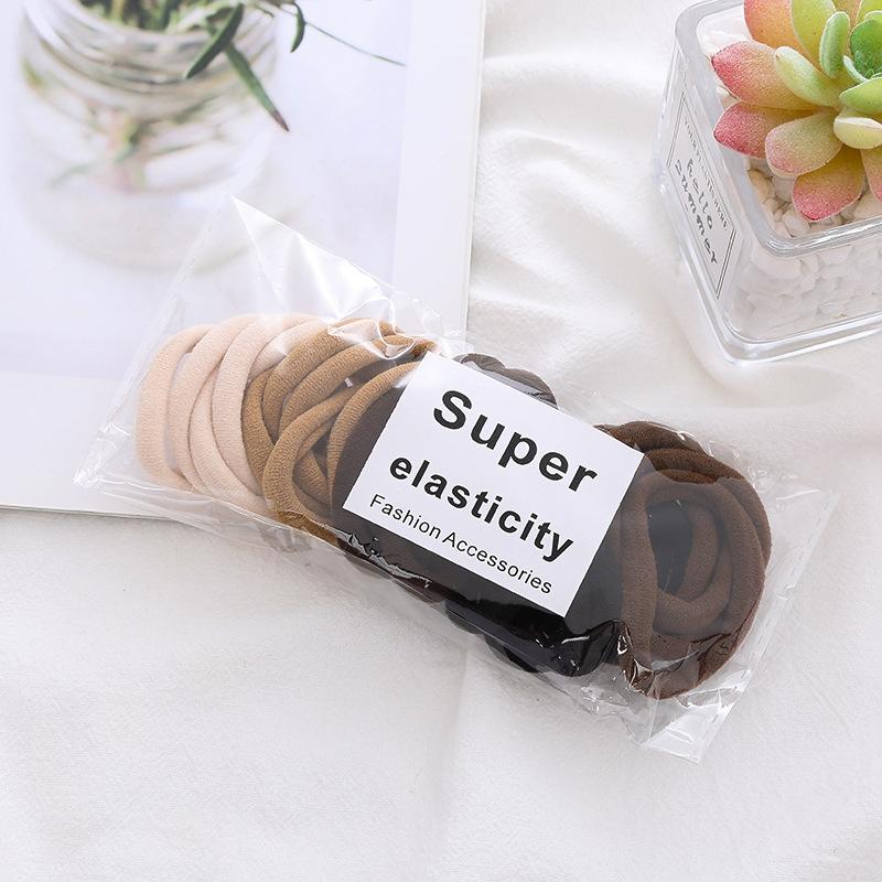48Pcs 4CM Large Elastic Hair Bands Girls Colorful Nylon Headband For Children Ponytail Holder Scrunchie Women Hair Accessories