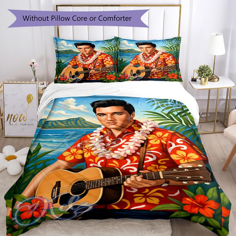 Elvis Presley Bedding Set Suitable For Playroom Machine Washable Perfect Gift For Friends Family