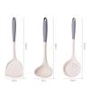 3Pcs/Set Heat Resistant Kitchenware Food Grade Silicone Kitchen Accessories Soup Ladle Spatula Draining Spoon Non-Stick Utensils
