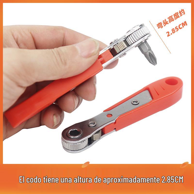 36-Tooth Ratchet Screwdriver and Bit Socket Set with L-Shaped Wrench for Household Repairs