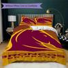 Brisbane Broncos Pattern Bedding,Quilt Set Quilt Cover Pillowcase Home Birthday Gift (1*duvet cover+2*pillowcase,without core)ZSJT0917137